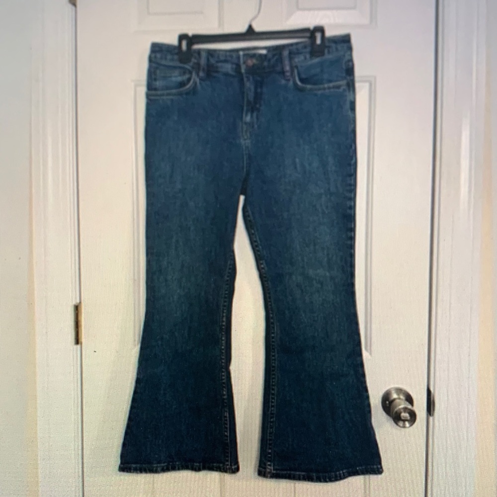 Free People Dark Blue Flare Jeans